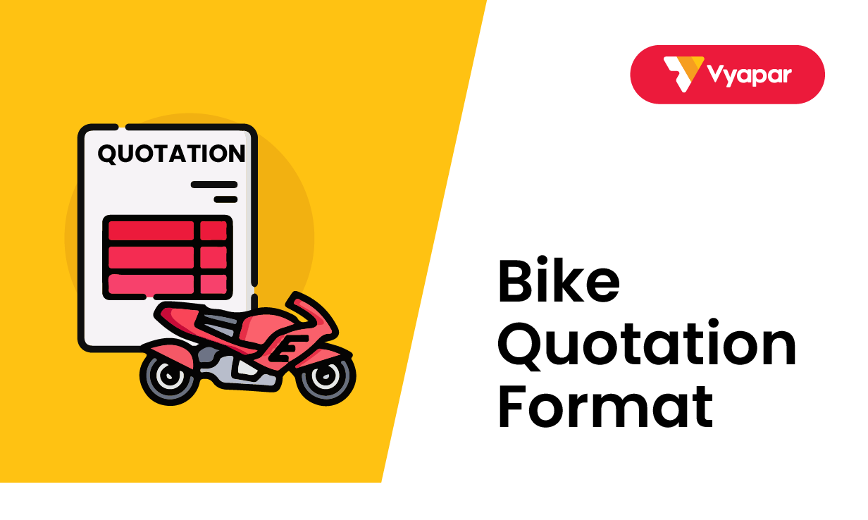 Bike Quotation Format (Free Download) Vyapar App